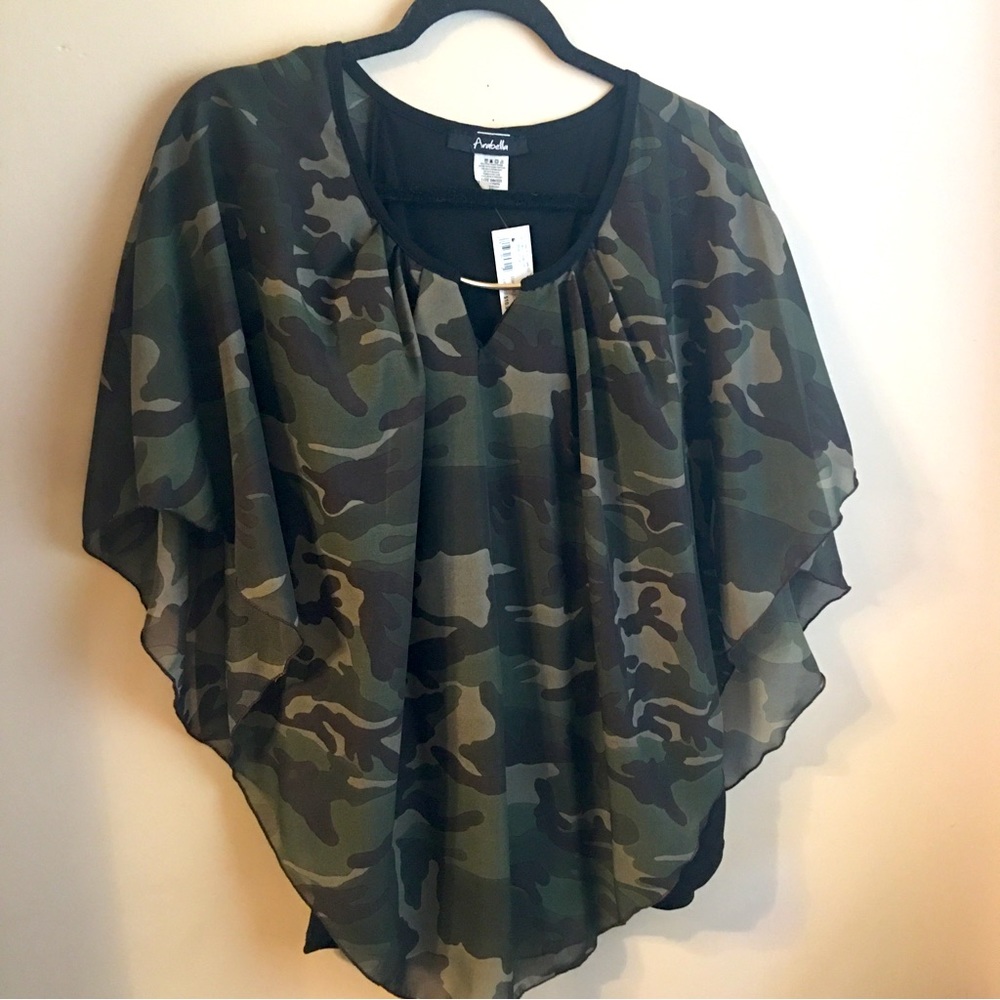 Arabella Camo Blouse Size 1X